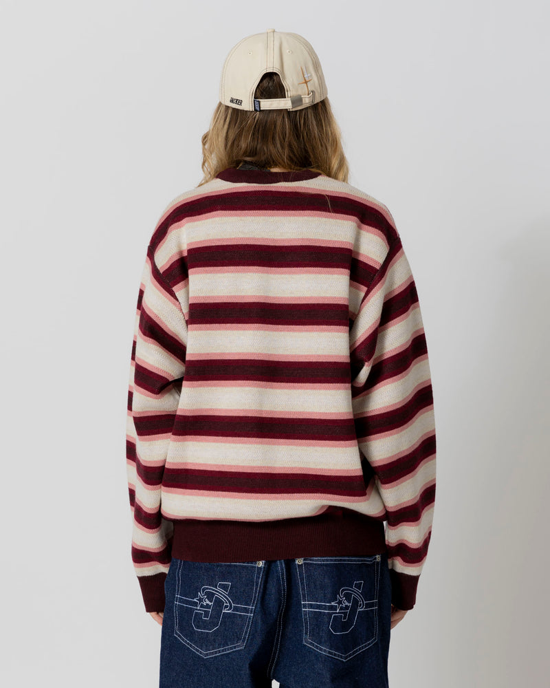 EURO STRIPE KNIT CREWNECK - MULTI