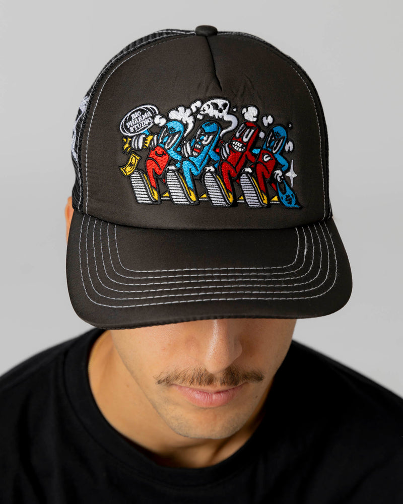 BIG PHARMA TRUCKER CAP - BLACK