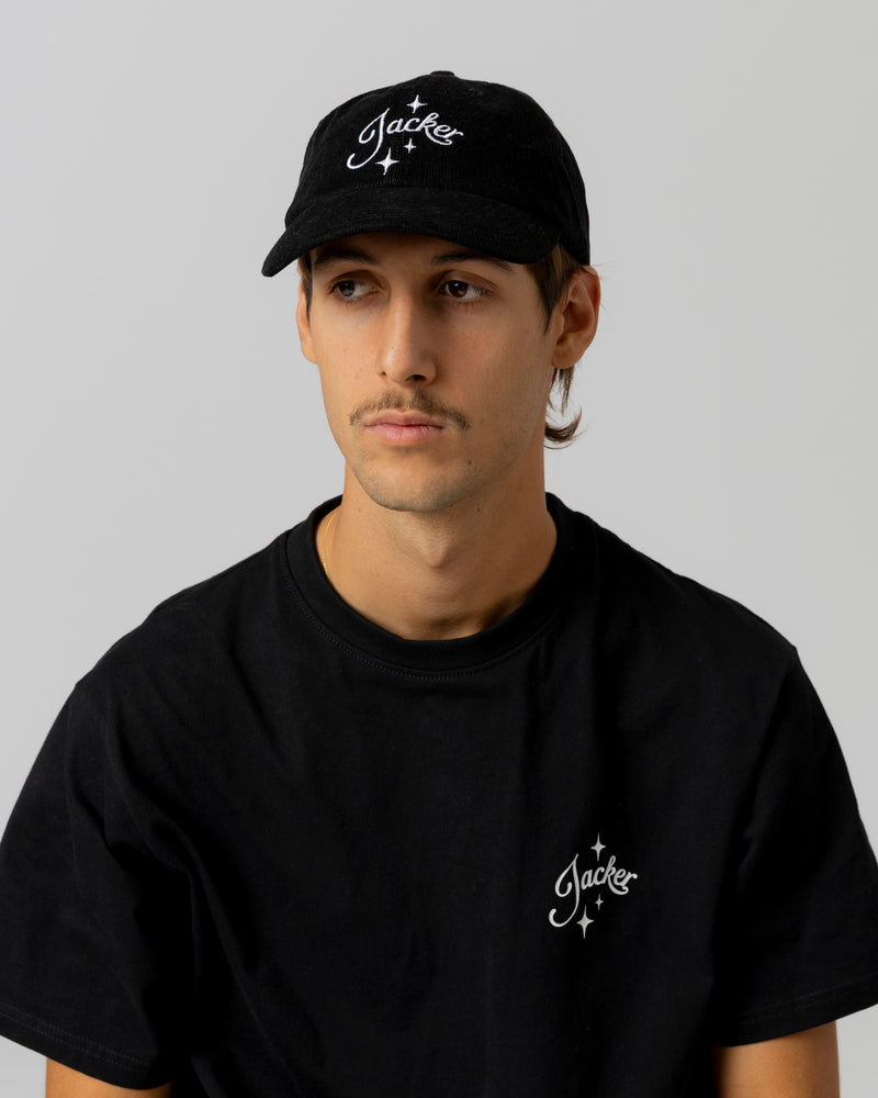 VACATION CORDUROY CAP - BLACK - JACKER