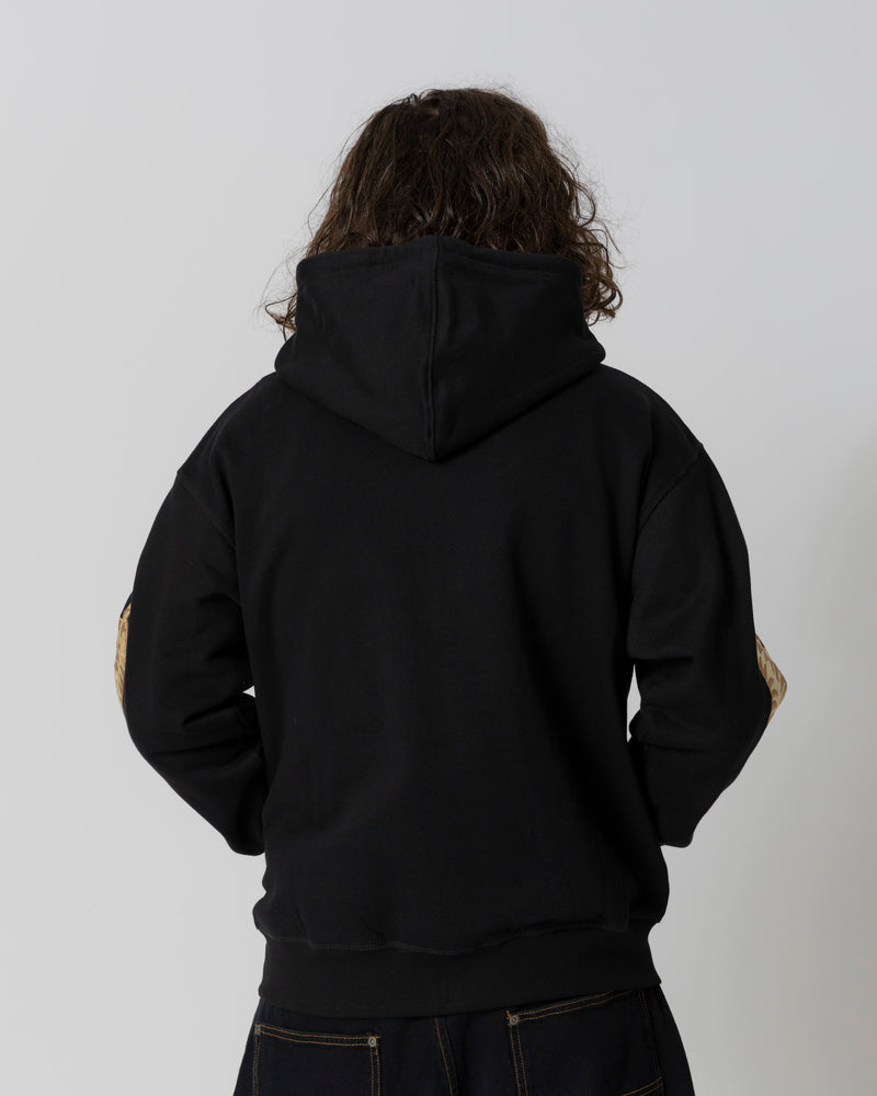 NAUTICAL ZIPPED HOODIE - BLACK