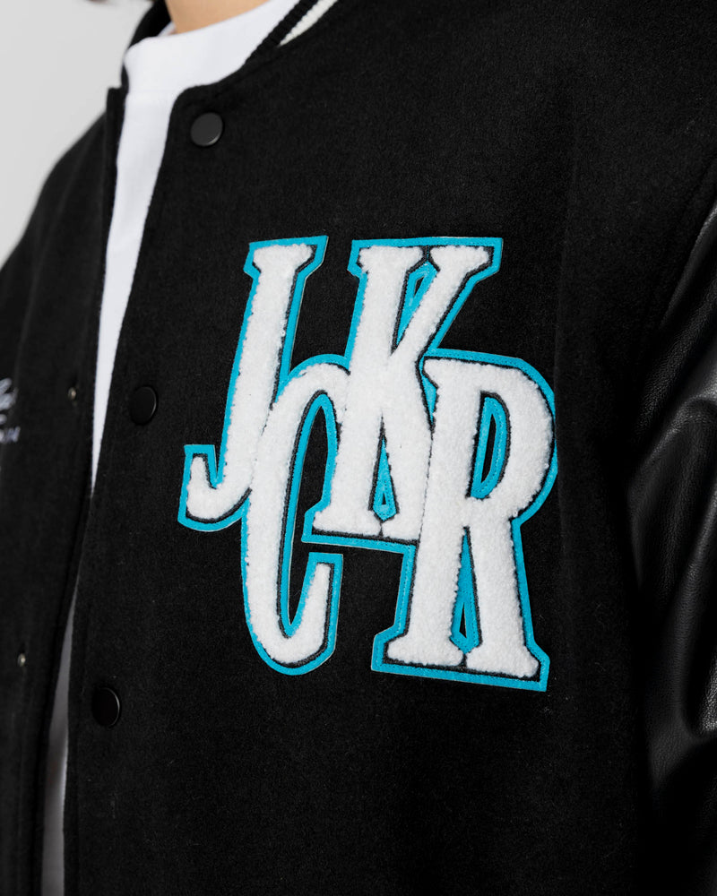 BIG PHARMA VARSITY JACKET - BLACK