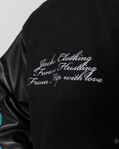 BIG PHARMA VARSITY JACKET - BLACK - JACKER