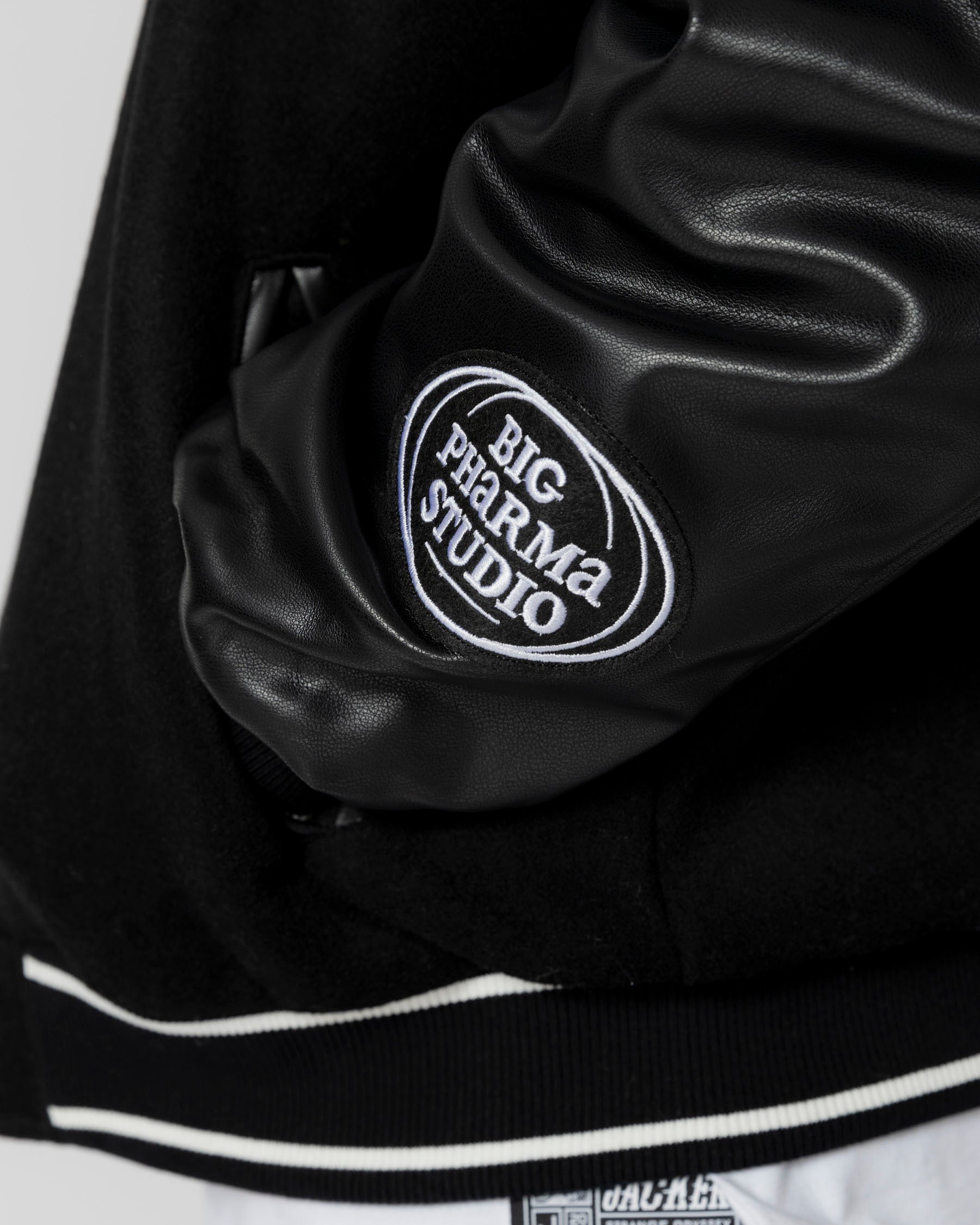 BIG PHARMA VARSITY JACKET - BLACK - JACKER