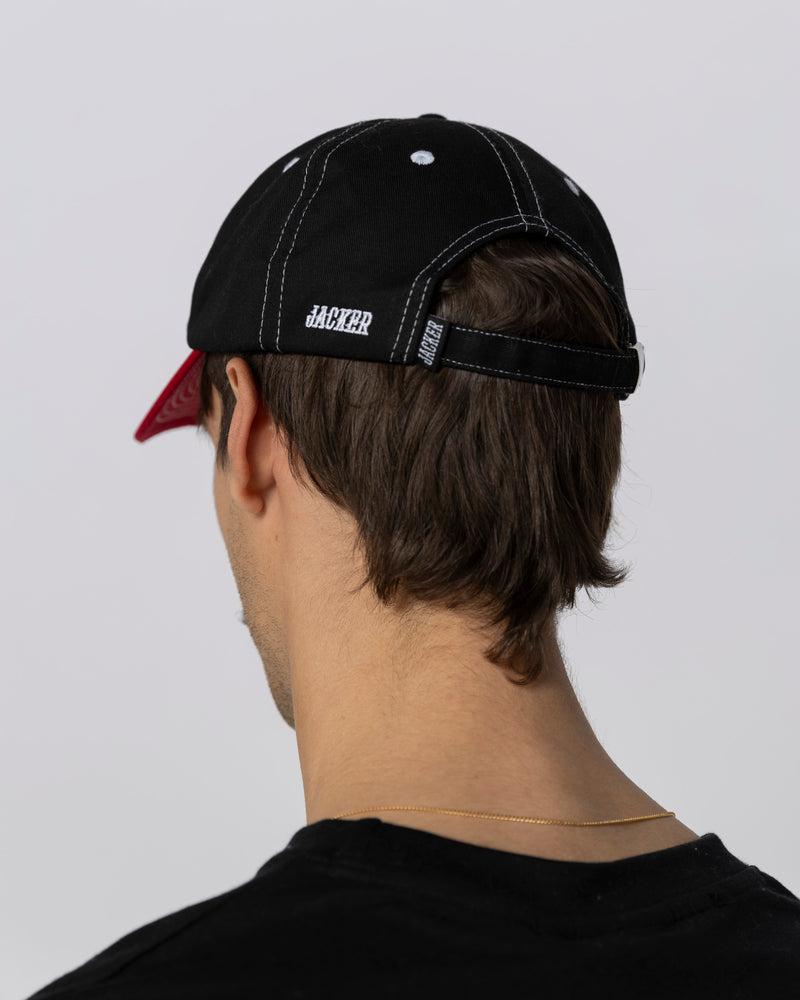 DOUBLE JAY CAP - BLACK/RED