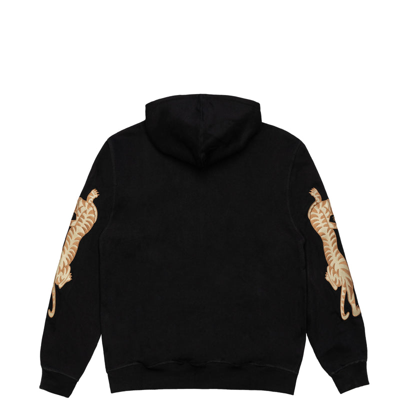 NAUTICAL ZIPPED HOODIE - BLACK