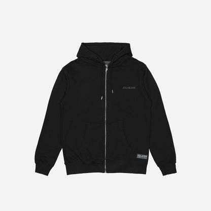 NOTORIOUS ZIPPED HOODIE - BLACK