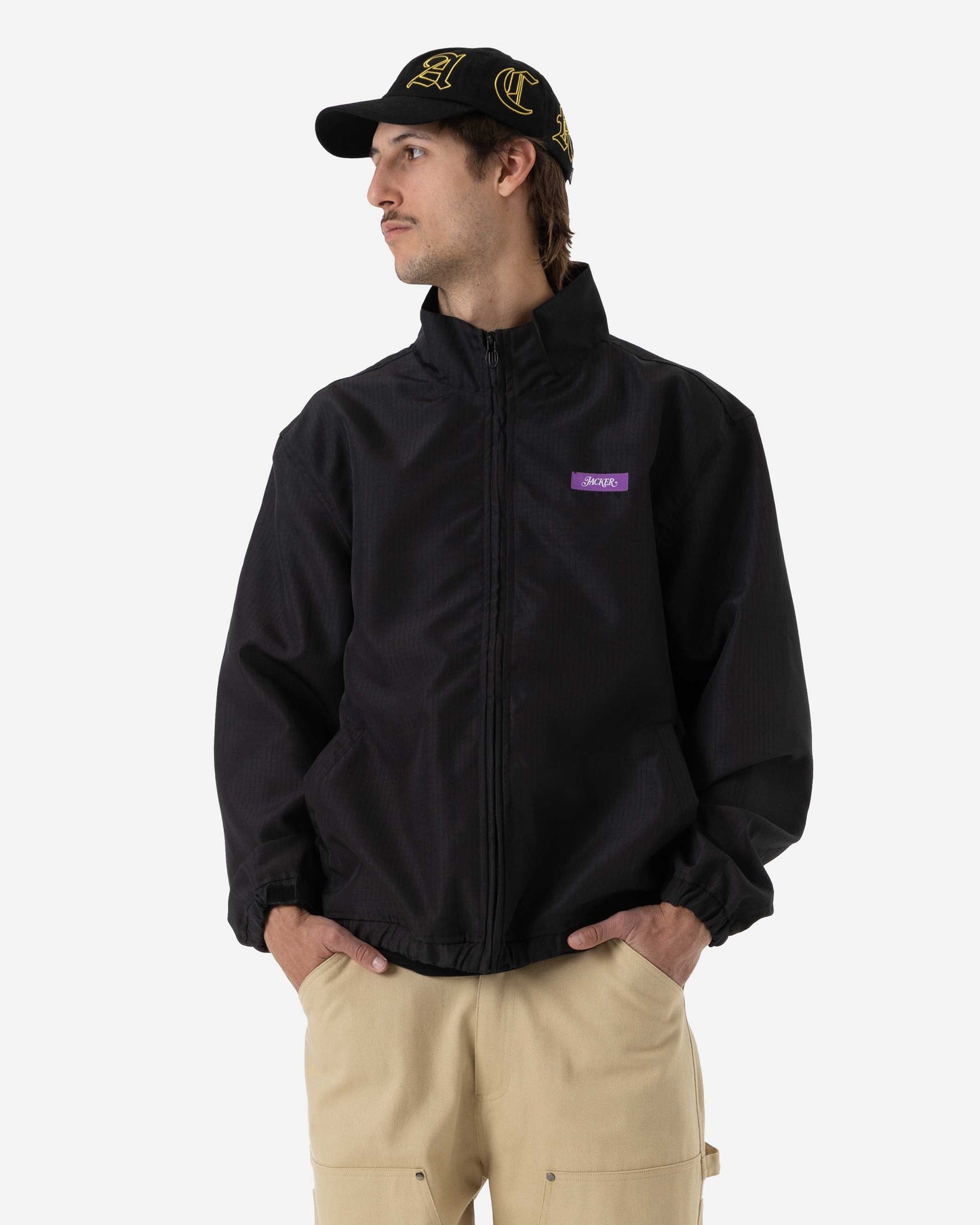 RIPSTOP NYLON JACKET - BLACK