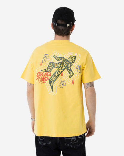 CRIME TIME T-SHIRT - YELLOW