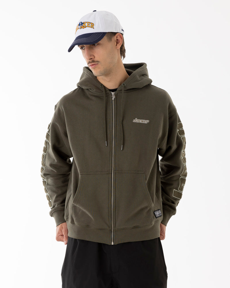 ABSOLEM ZIPPED HOODIE - GREEN