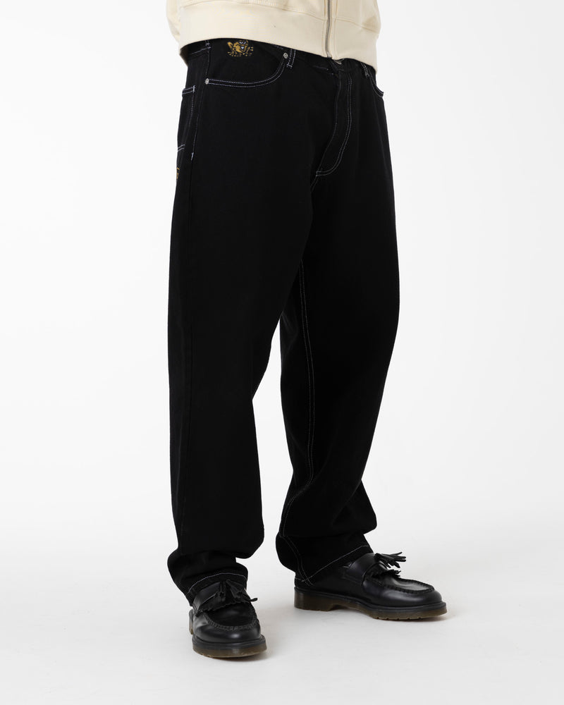 DISTILLERY BAGGY DENIM PANT - BLACK