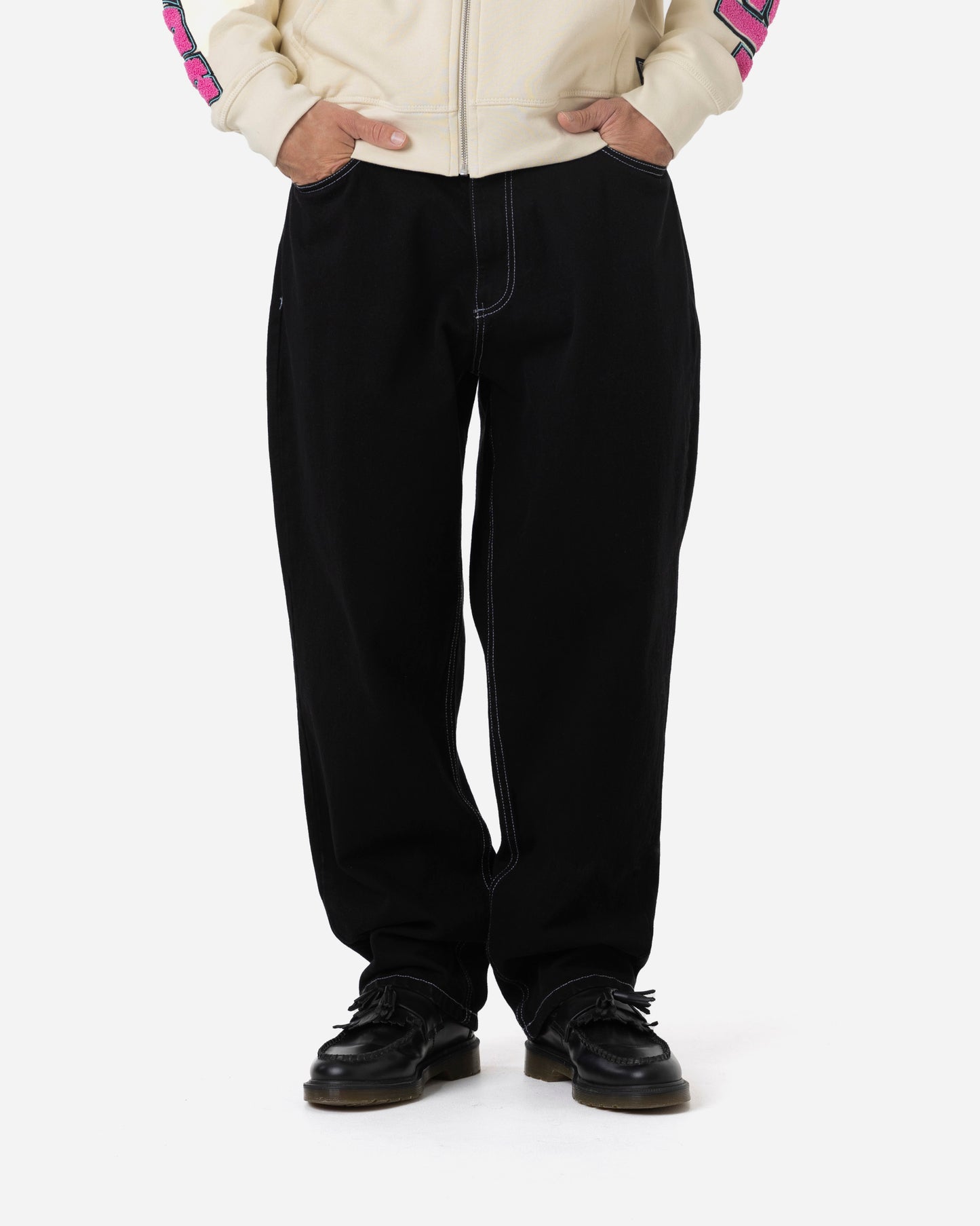 DISTILLERY BAGGY DENIM PANT - BLACK