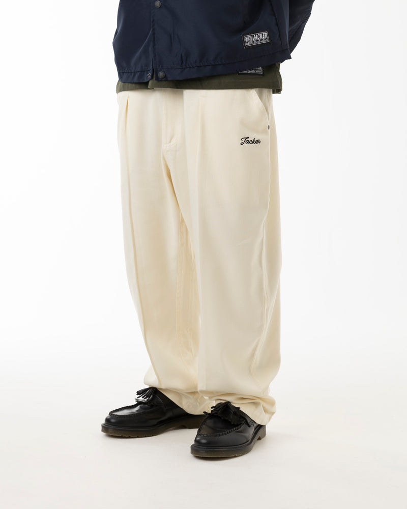 CLIP BAGGY PANT - WHITE