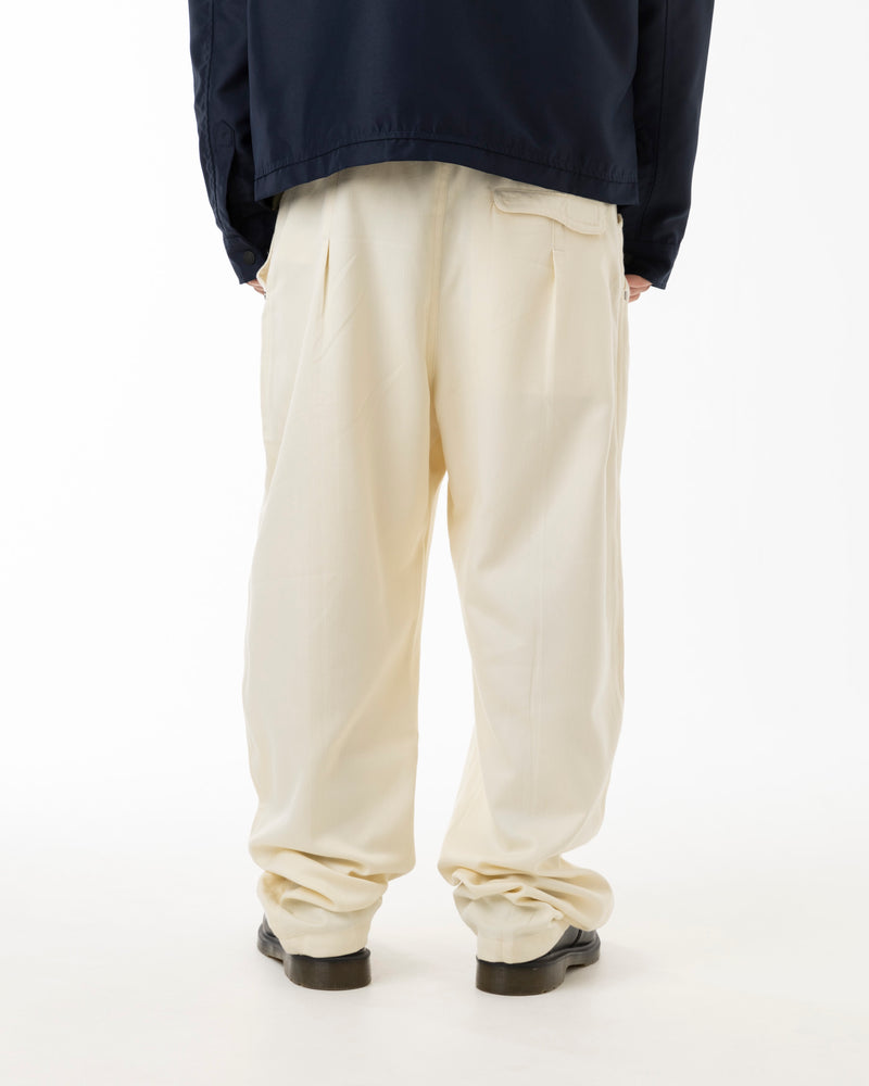 CLIP BAGGY PANT - WHITE