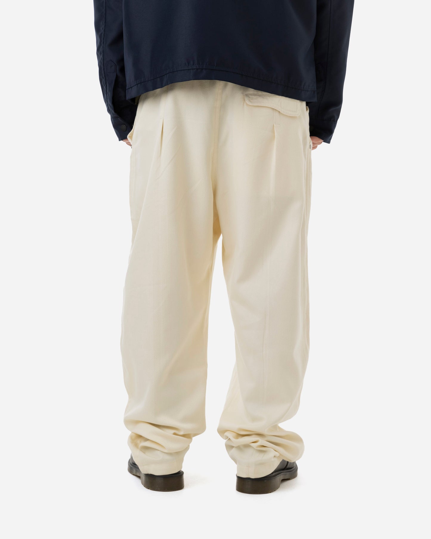 CLIP BAGGY PANT - WHITE