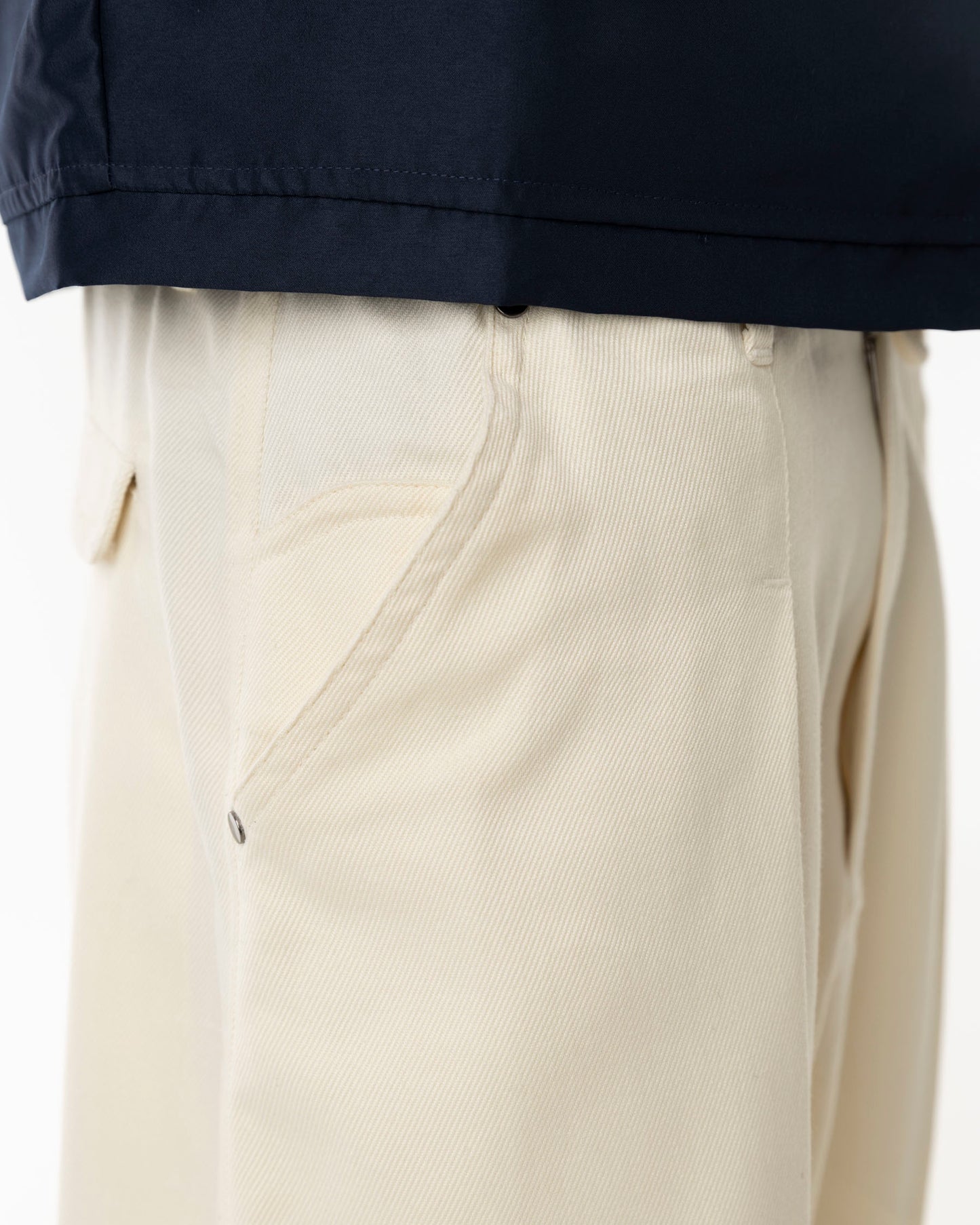 CLIP BAGGY PANT - WHITE