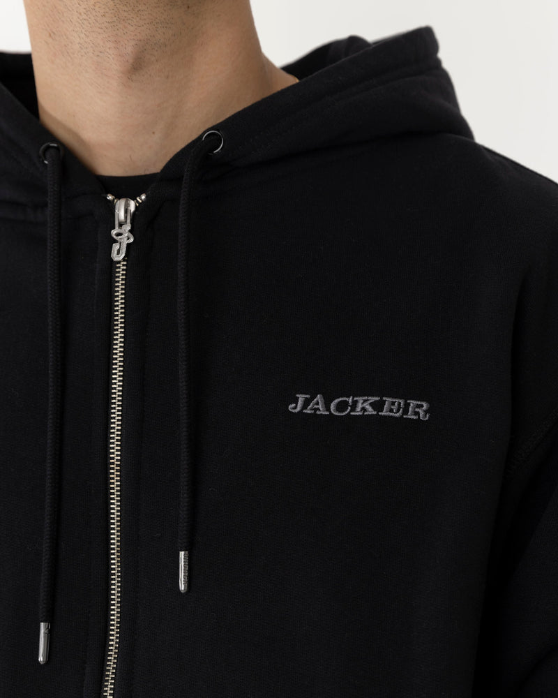 NOTORIOUS ZIPPED HOODIE - BLACK