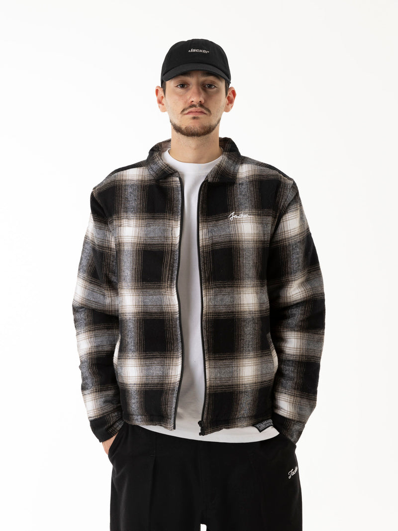 FLOWER TARTAN OVERSHIRT - MULTI