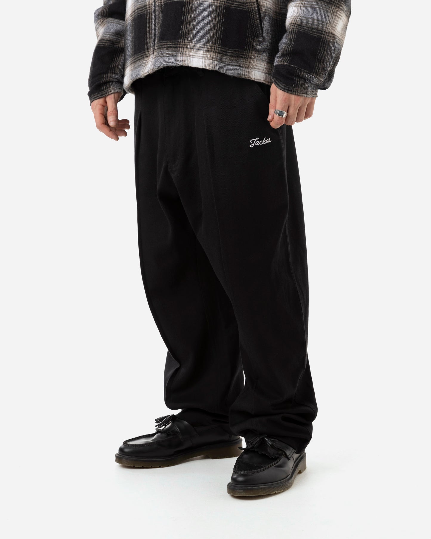 CLIP BAGGY PANT - BLACK