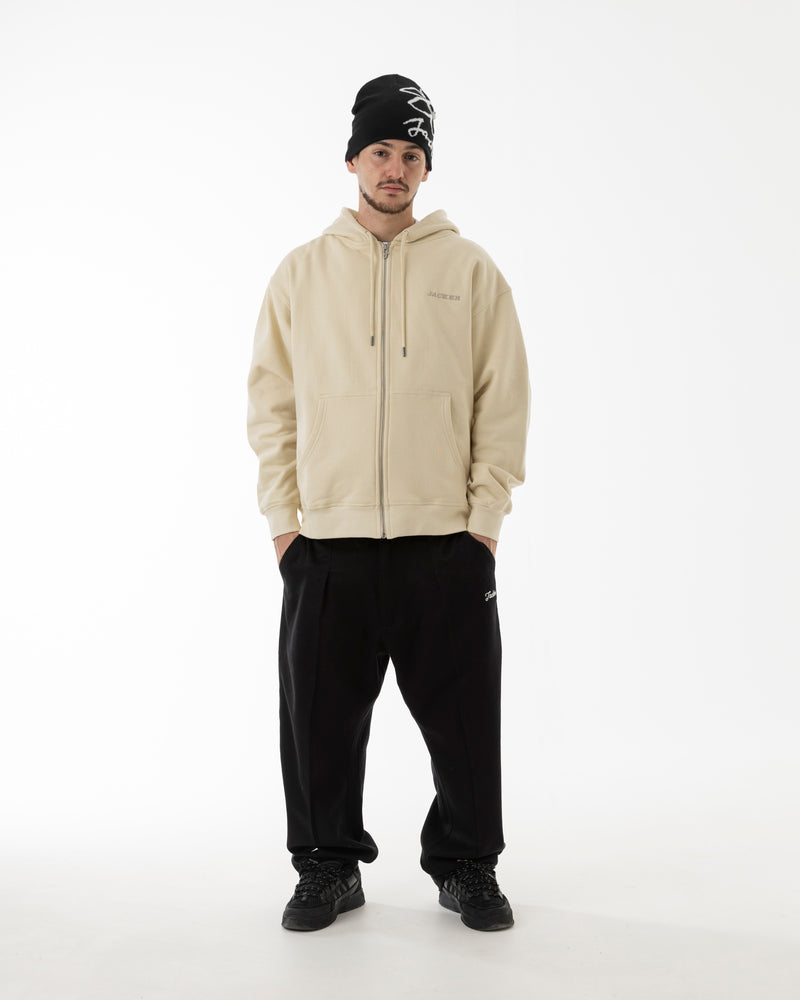 NOTORIOUS ZIPPED HOODIE - BEIGE