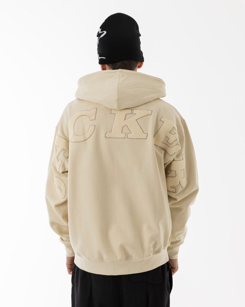 NOTORIOUS ZIPPED HOODIE - BEIGE