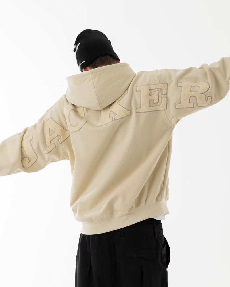 NOTORIOUS ZIPPED HOODIE - BEIGE