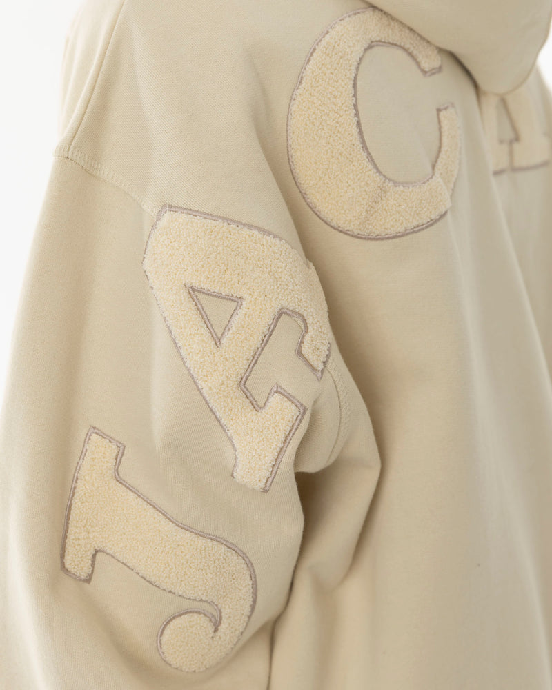 NOTORIOUS ZIPPED HOODIE - BEIGE