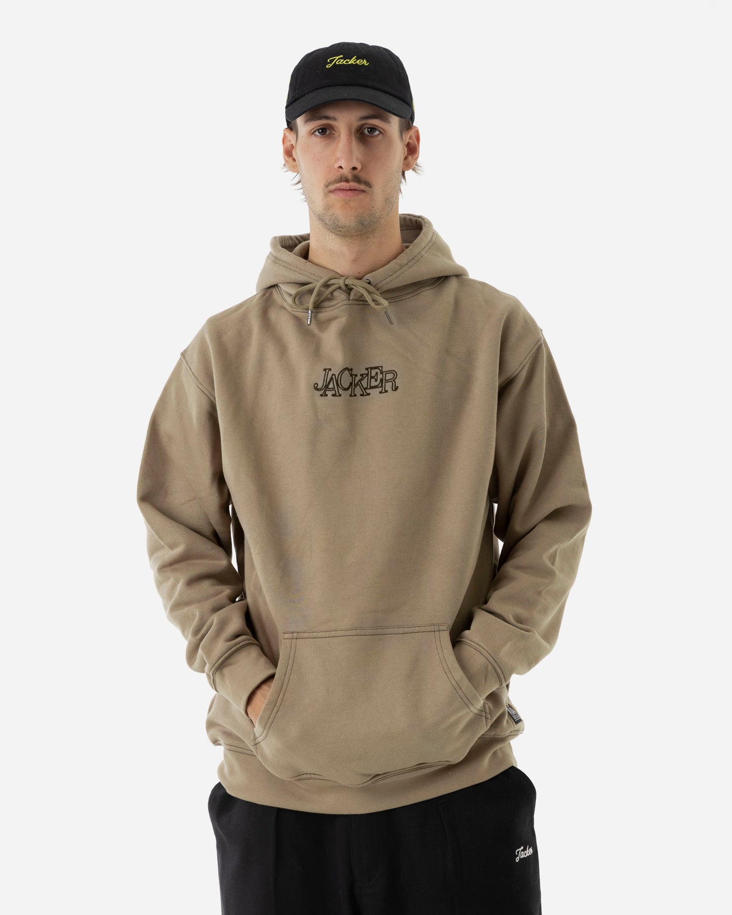 SELECT CONTRAST HOODIE - BEIGE