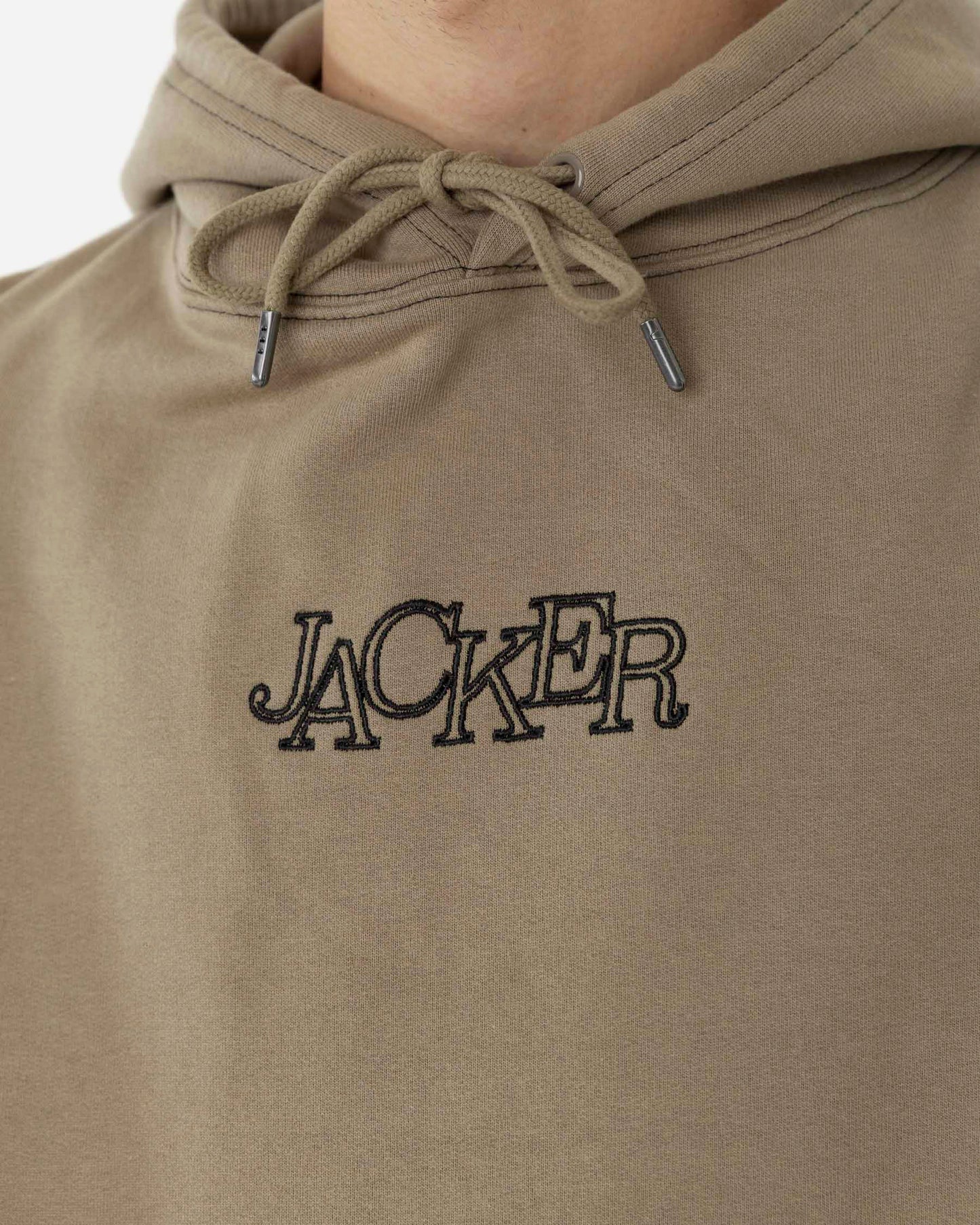 SELECT CONTRAST HOODIE - BEIGE