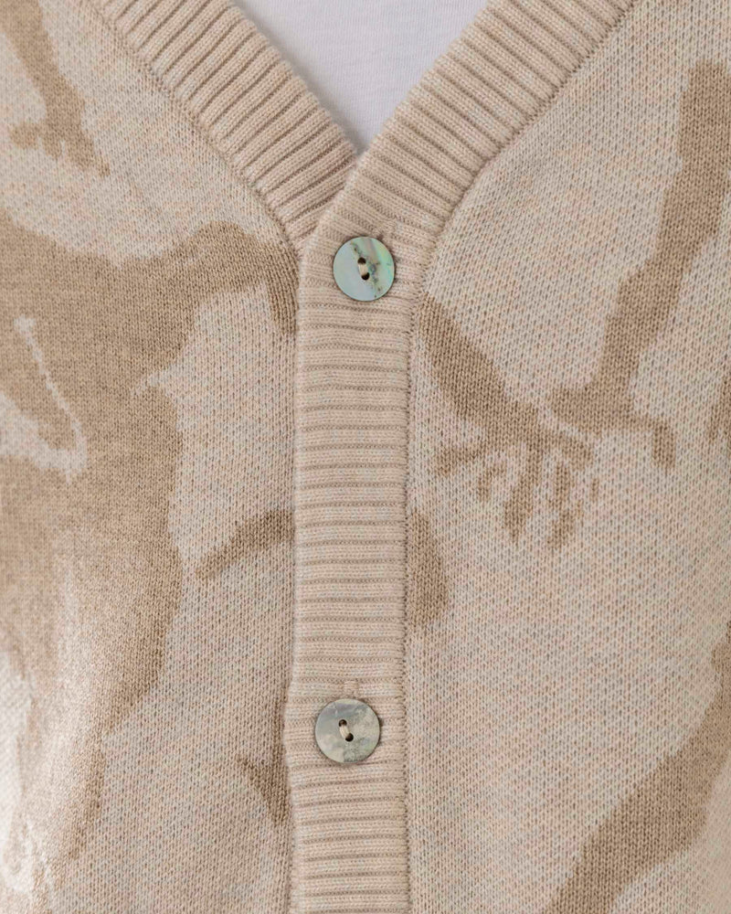 CARDIGAN KNIT DEVILS DANCE - BEIGE