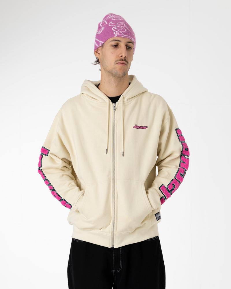 ABSOLEM ZIPPED HOODIE - BEIGE