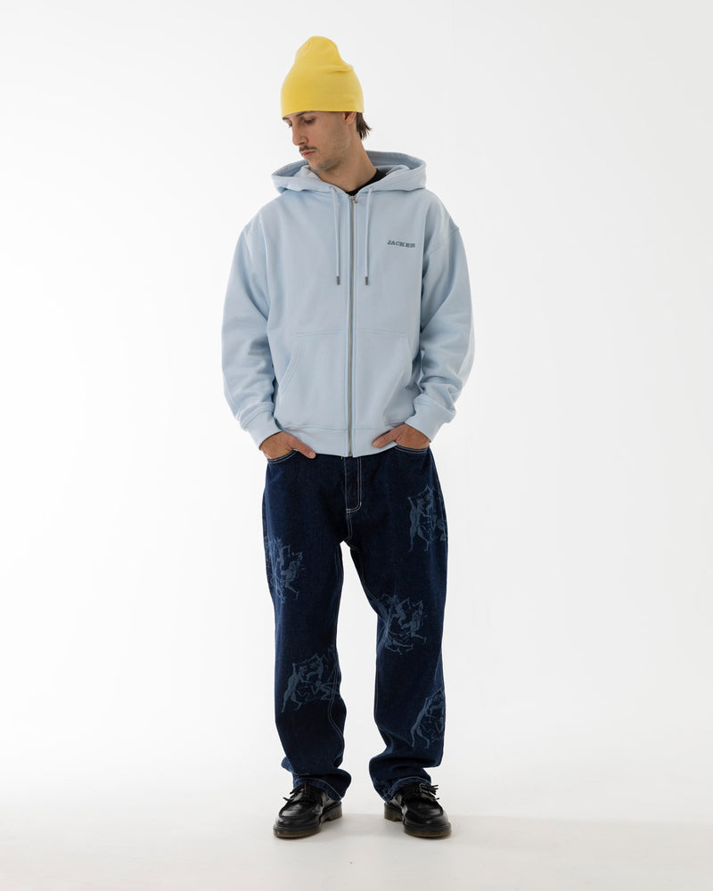 NOTORIOUS ZIPPED HOODIE - BLUE