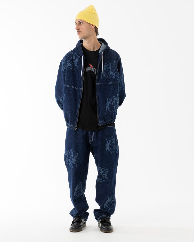 DEVILS DANCE DENIM BAGGY PANT - AOP