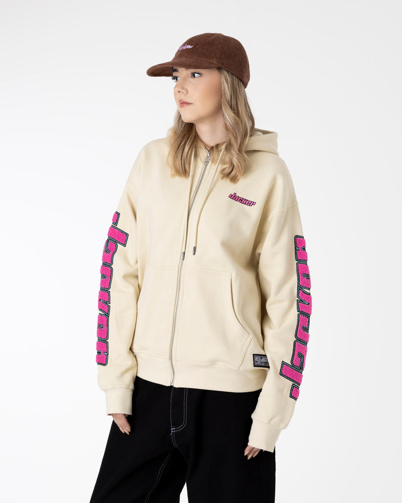 ABSOLEM ZIPPED HOODIE - BEIGE