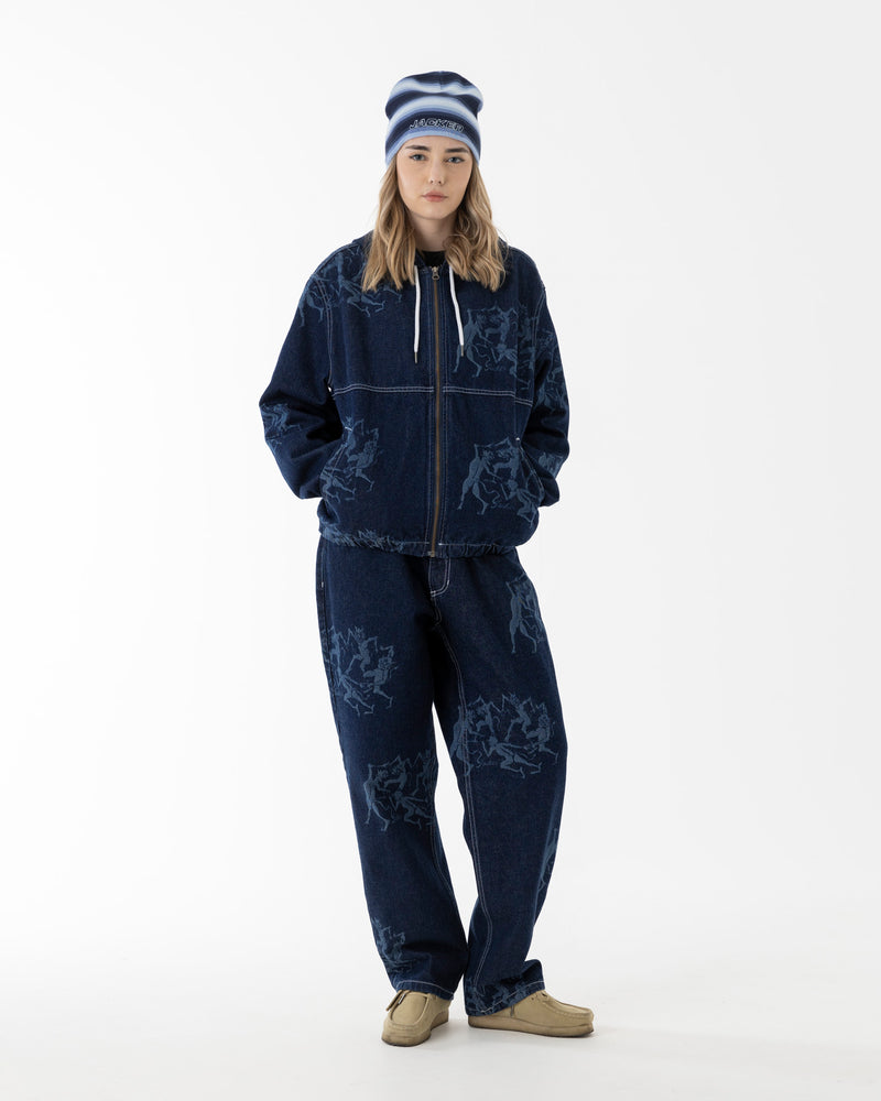 DEVILS DANCE DENIM BAGGY PANT - AOP