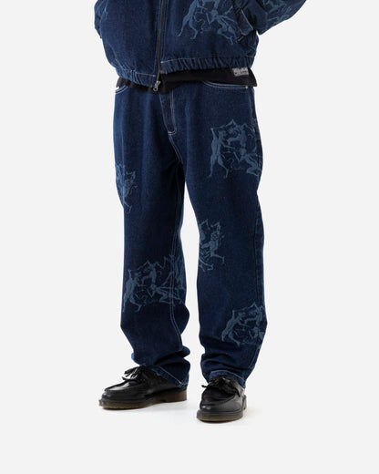 DEVILS DANCE DENIM BAGGY PANT - AOP