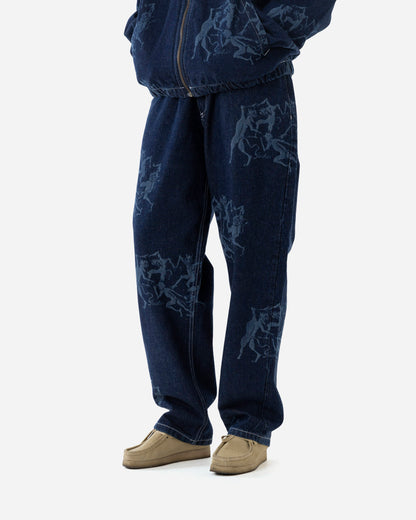 DEVILS DANCE DENIM BAGGY PANT - AOP