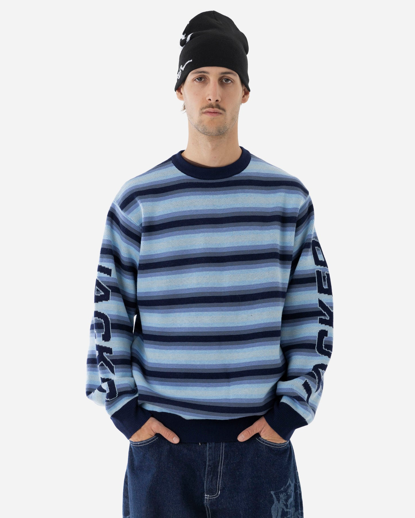 EURO STRIPE KNIT - BLUE