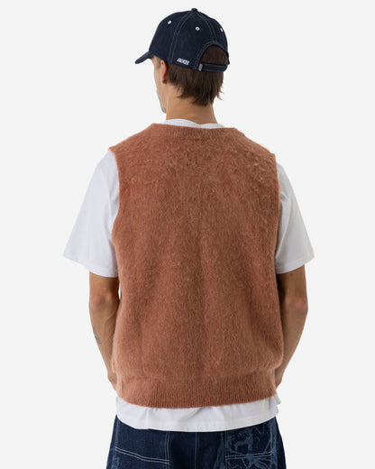 GRAND PA SLEEVELESS MOHAIR - BROWN