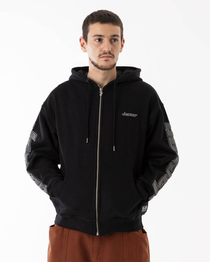 ABSOLEM ZIPPED HOODIE - BLACK