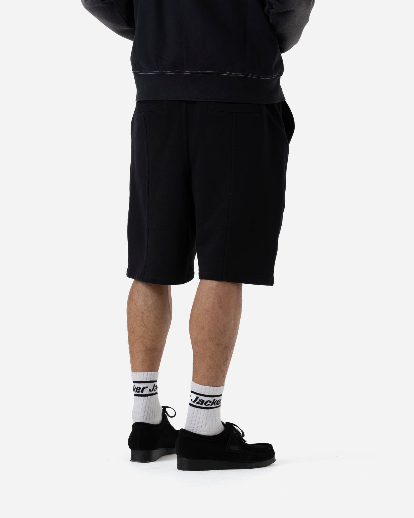 SWEAT 3 STRIPES SHORT - BLACK