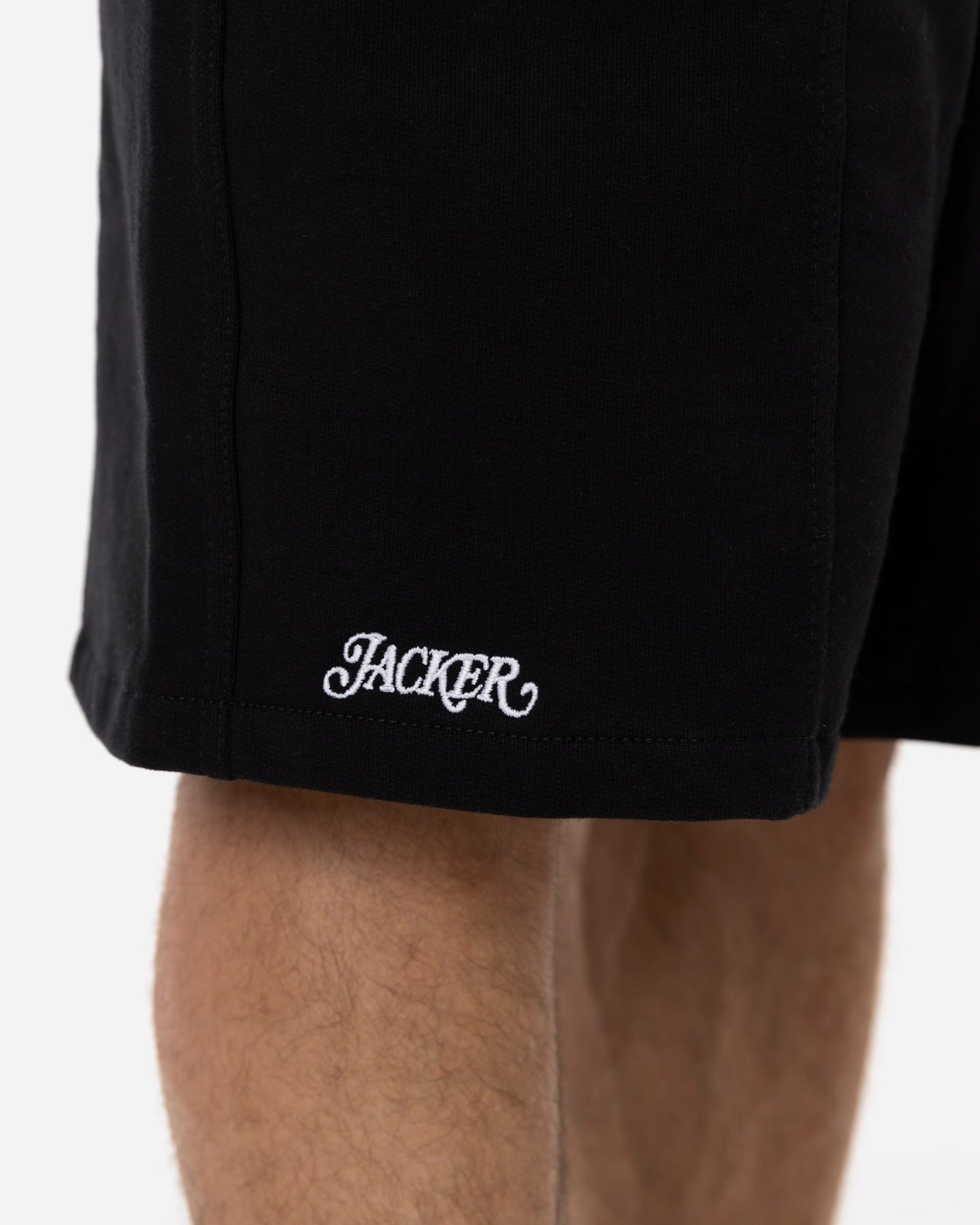 SWEAT 3 STRIPES SHORT - BLACK