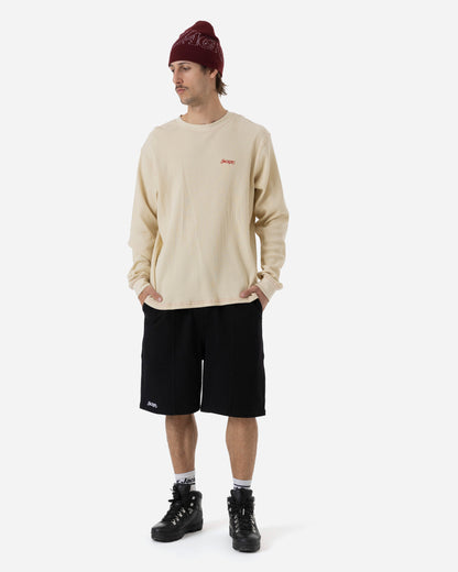 STAMP WAFFLE LONG SLEEVES - BEIGE