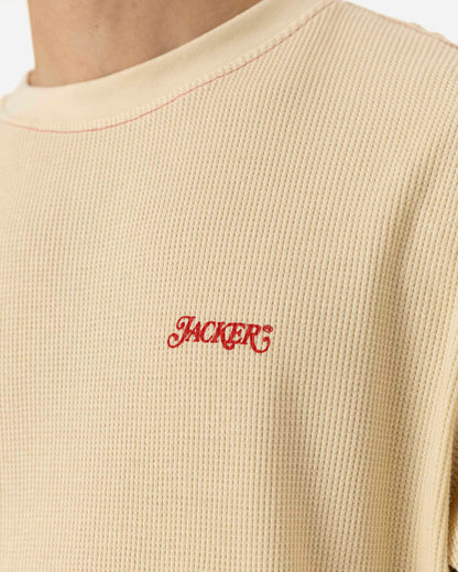 STAMP WAFFLE LONG SLEEVES - BEIGE