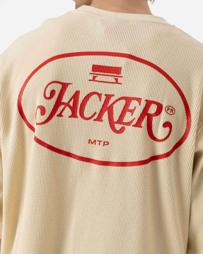 STAMP WAFFLE LONG SLEEVES - BEIGE