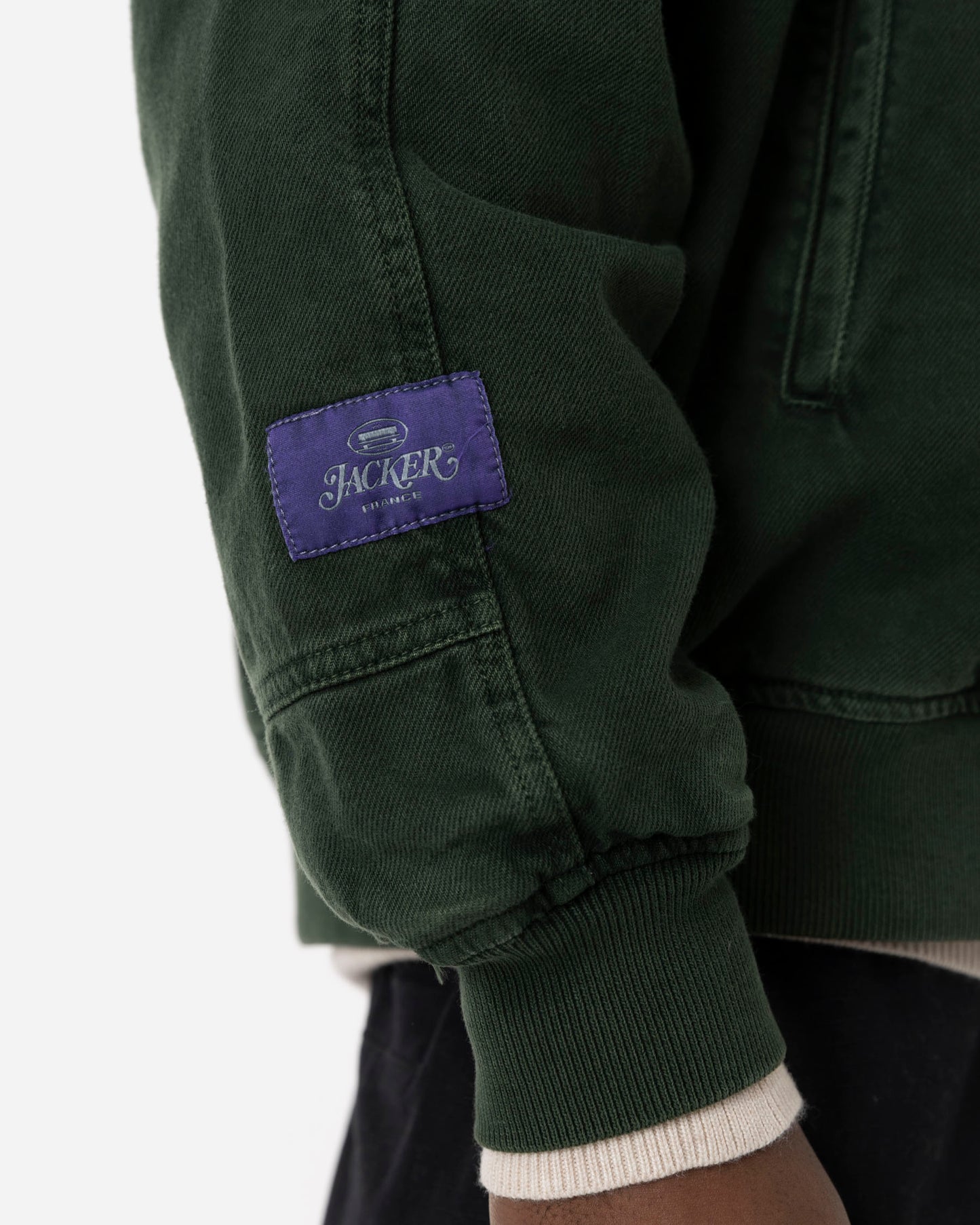 STAMP DIED BOMBER JACKET - GREEN