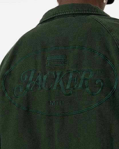 STAMP DIED BOMBER JACKET - GREEN