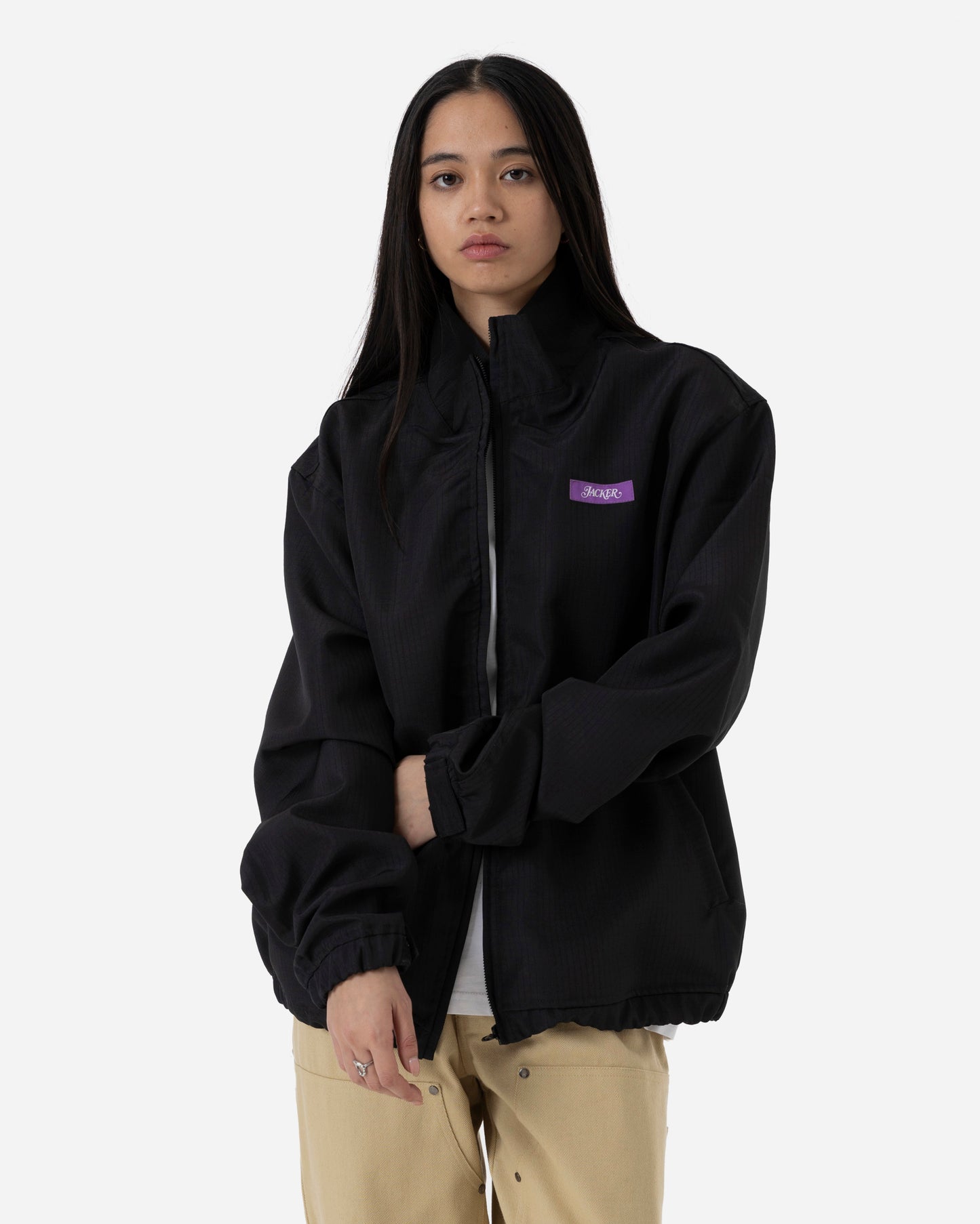 RIPSTOP NYLON JACKET - BLACK