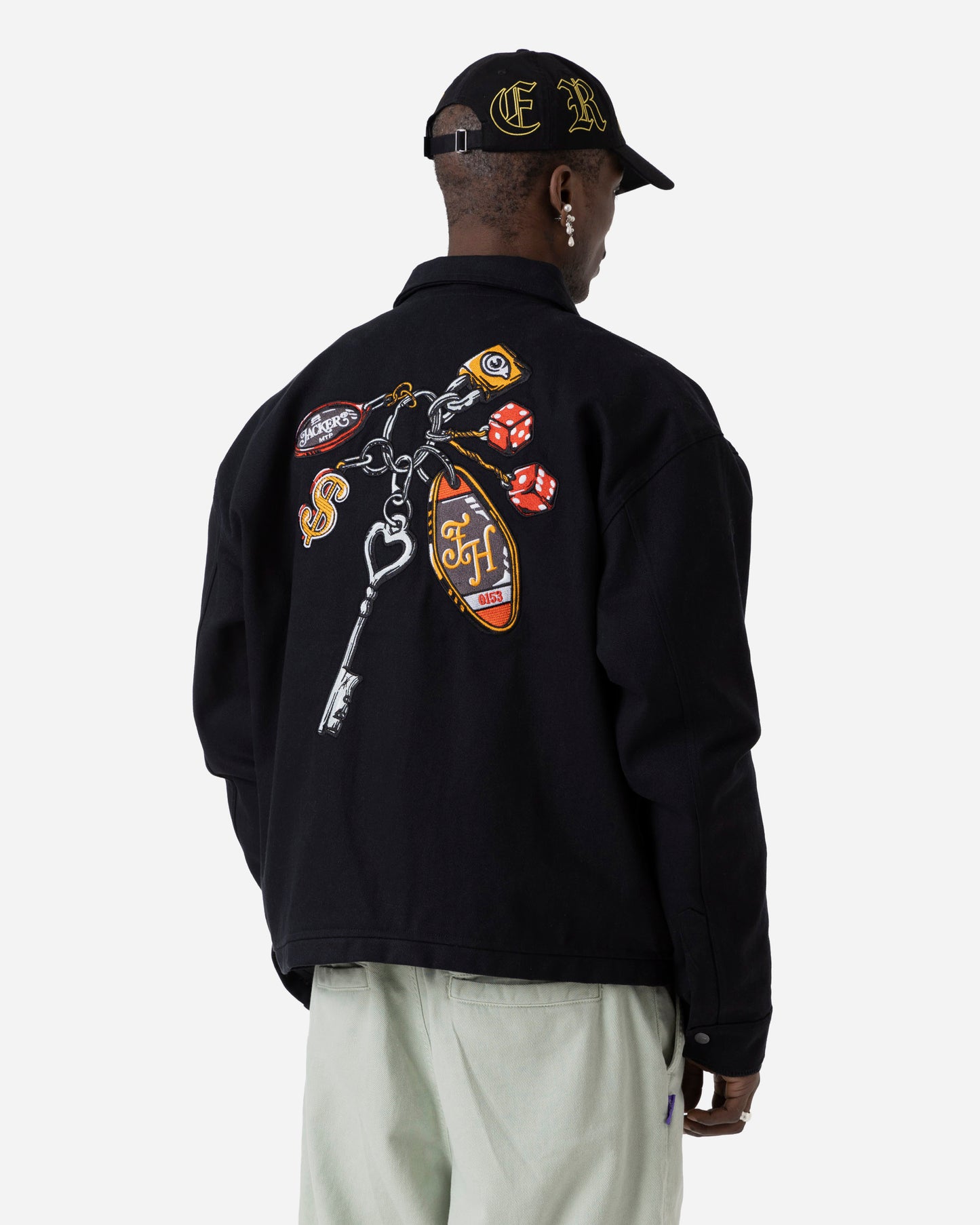 KEYCHAIN COACH JACKET - BLACK