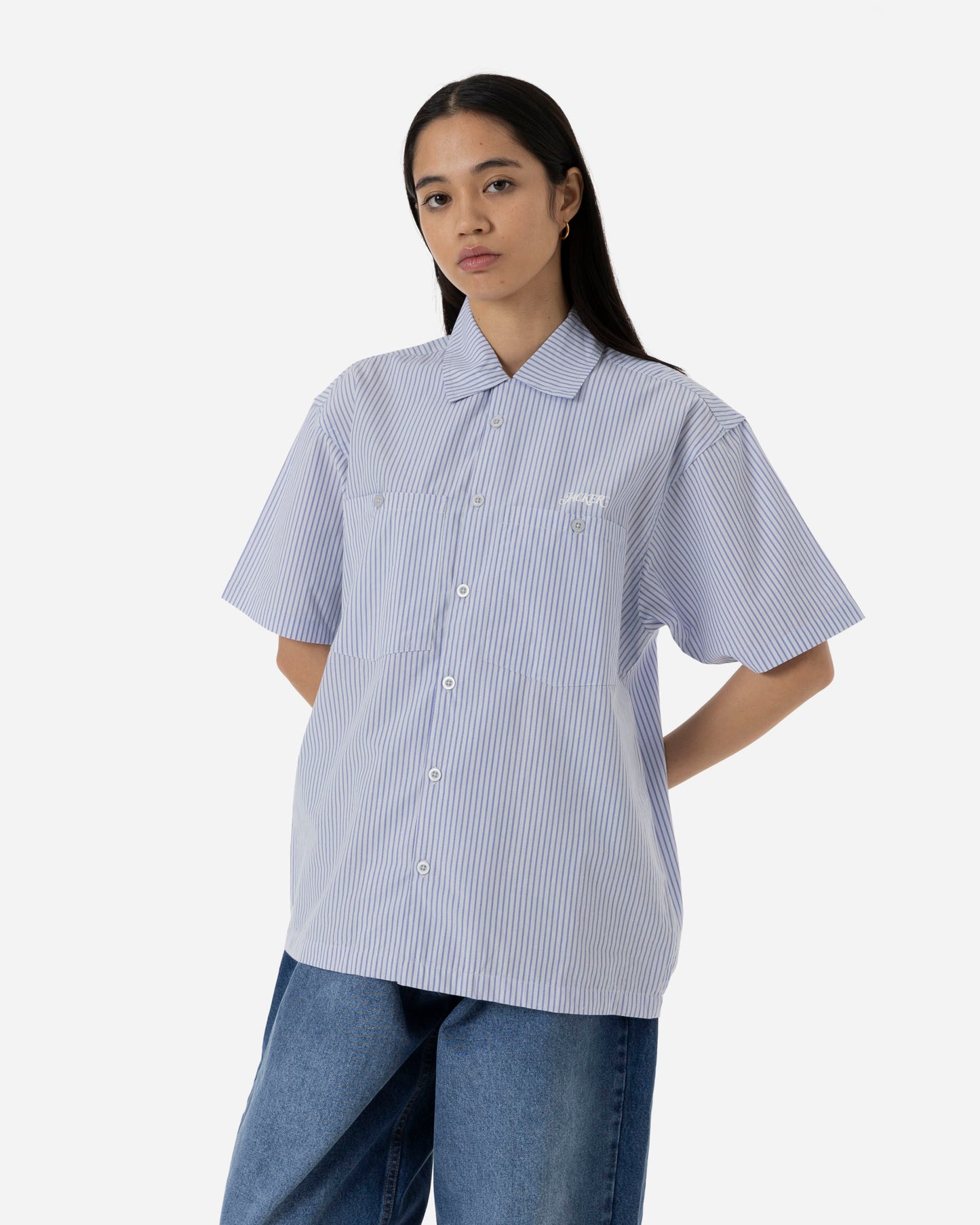 COLLECTIVE STRIPE SHIRT - BLUE