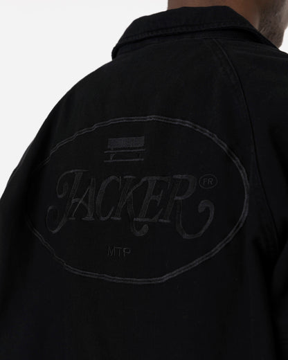 STAMP DIED BOMBER JACKET - BLACK